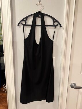 XOXO Black Backless Halter Dress